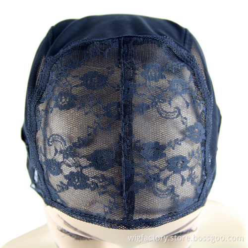 Stock Women Black Ventilate Plastic Elastic mesh wig caps, dome mesh wig cap, wig cap adjustable straps
